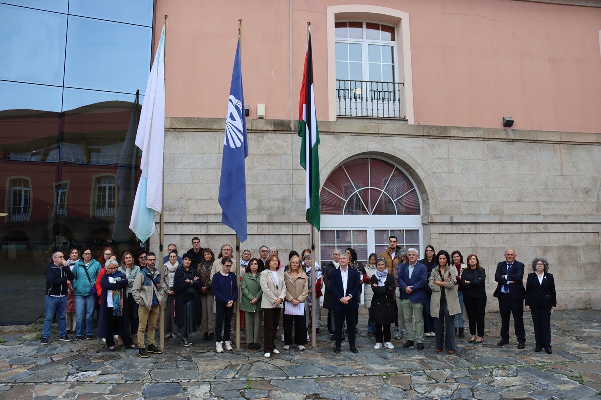 La Universidad de La Coruña sustituye la bandera de España por la de Palestina en edificios públicos