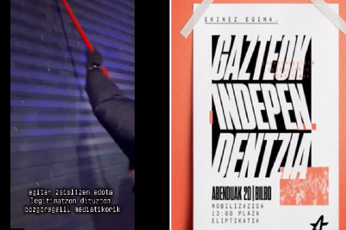Los «cachorros» de Bildu-ETA reactivan la «kale borroka»: atacan la sede de un periódico en Bilbao