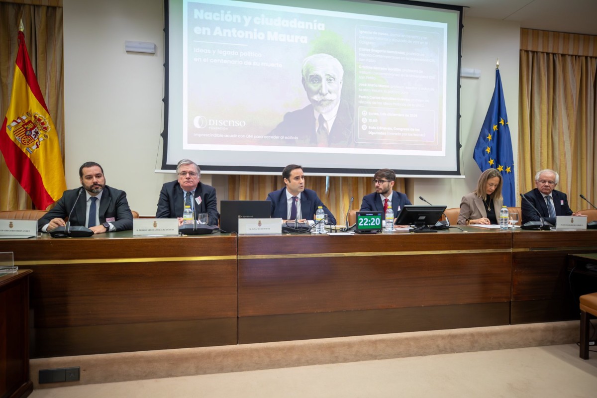 La Fundación Disenso recuerda en una jornada en el Congreso las ideas y el legado político de Antonio Maura: «Fue un hombre incorruptible»