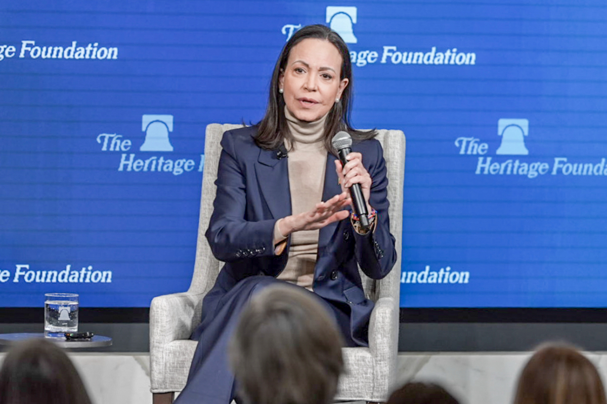 María Corina Machado señala que una transición democrática en Venezuela sería como «la caída del muro de Berlín» para el continente americano