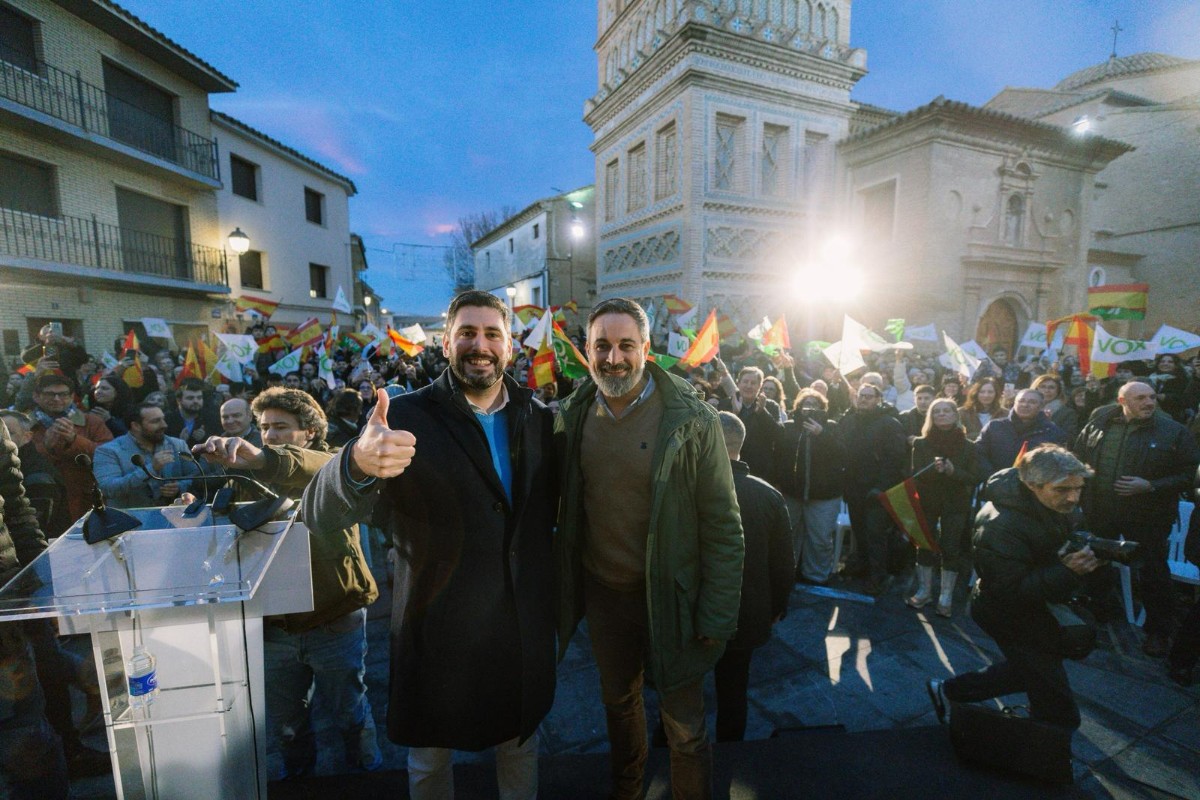 Santiago Abascal, ante 2.000 personas en Utebo (Zaragoza): «Nuestra Groenlandia son los problemas de los españoles»