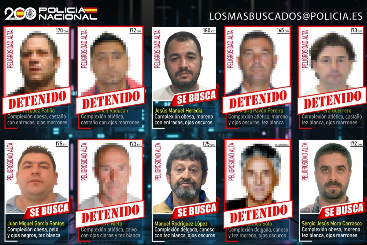 Detenido en Sevilla el sexto fugitivo de ‘los diez más buscados’ tras tres meses de campaña de la Policía