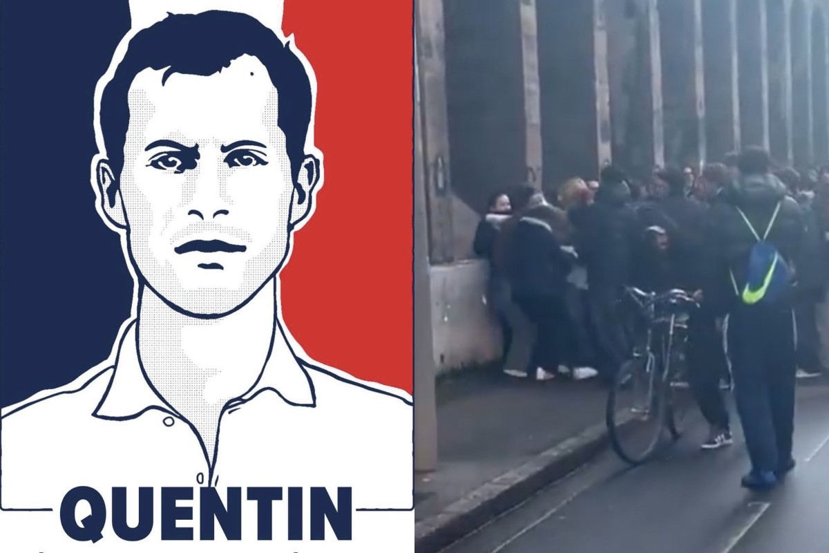 «Justicia por Quentin»: indignación en Francia ante el asesinato de un joven patriota a manos de los terroristas de Antifa