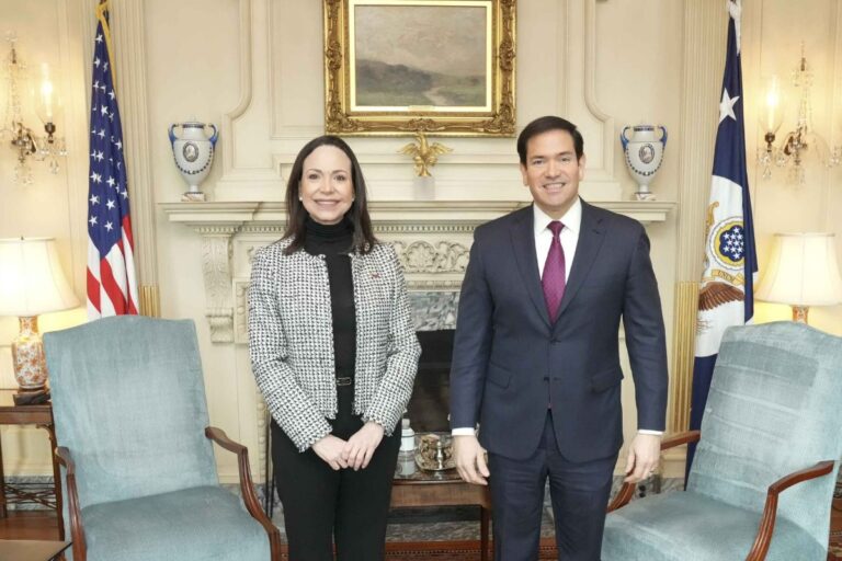Marco Rubio recibe este martes a María Corina Machado en el Departamento de Estado de EEUU