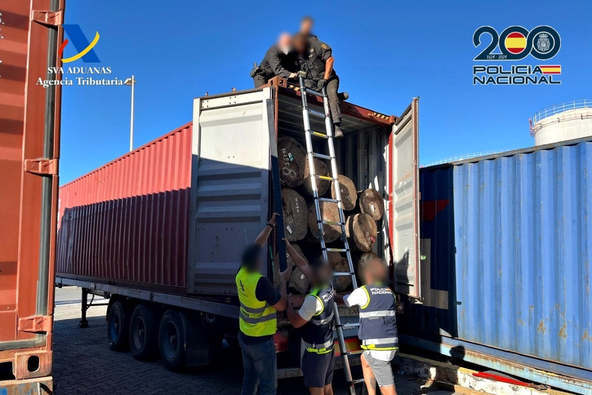 Interceptados 120 kilos de cocaína en el puerto de Algeciras ocultos en contenedores de madera procedentes de Surinam