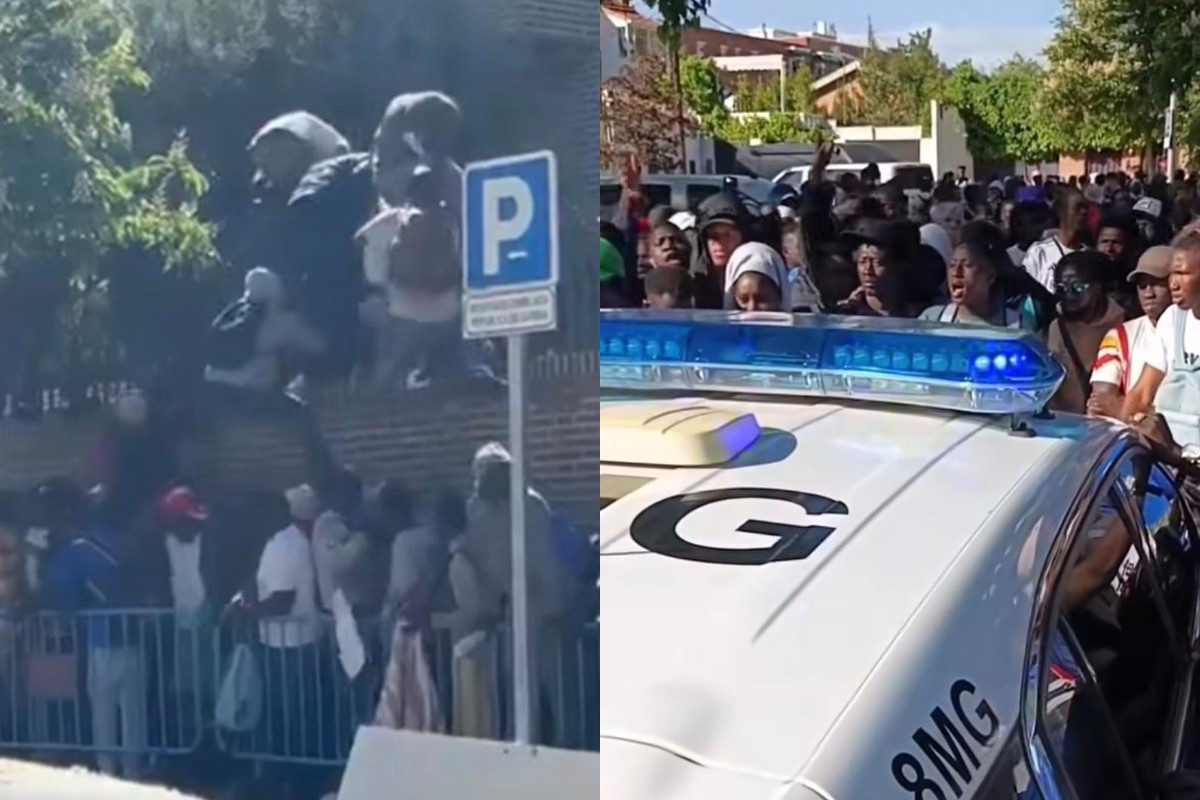 Decenas de inmigrantes ilegales asaltan la Embajada de Gambia en Madrid para ser atendidos y lograr la «regularización»