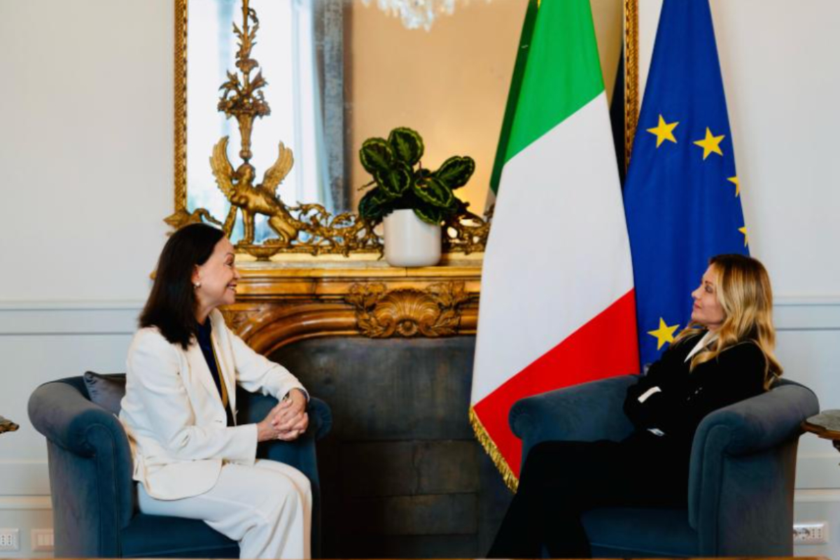 Giorgia Meloni recibe en Roma a María Corina Machado, adalid de la defensa de la libertad en Venezuela