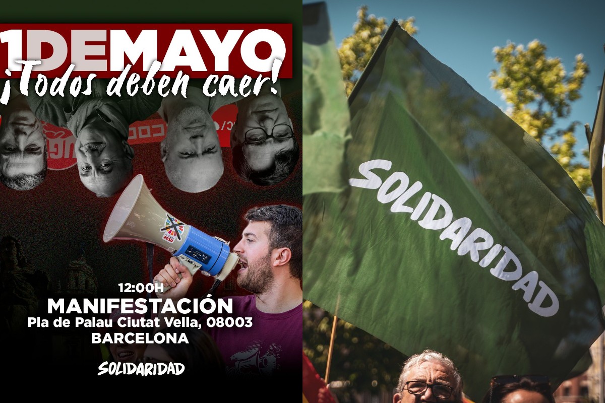 El sindicato Solidaridad se manifestará también en Barcelona este 1 de mayo: «Sánchez, Illa, UGT, CCOO… todos deben caer»