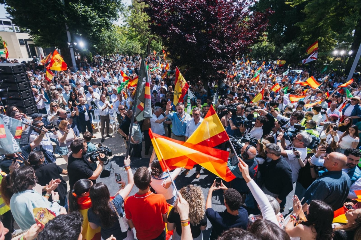 Santiago Abascal reitera en el acto de VOX y Solidaridad del 1 de mayo en Jaén el «no rotundo a Mercosur», a la invasión migratoria y a la mafia de Pedro Sánchez