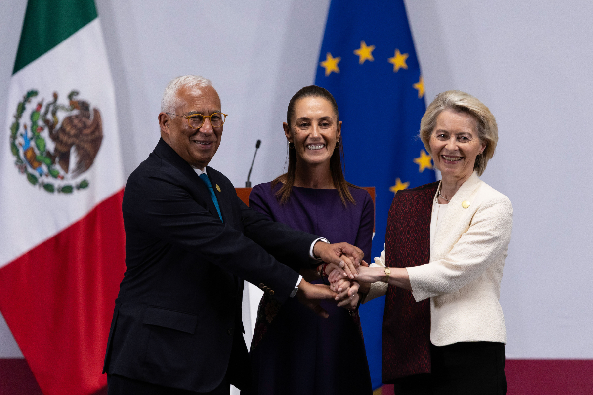 Claudia Sheinbaum y Ursula Von der Leyen firman un acuerdo económico y de cooperación México-UE para liberalizar el 94% de su comercio