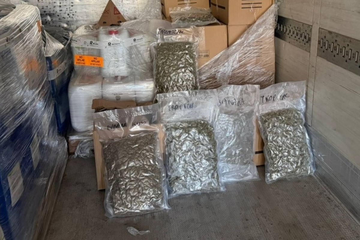 Detenido un camionero croata en la A-92 (Granada) con 100 kilos de cogollos de marihuana ocultos entre productos químicos