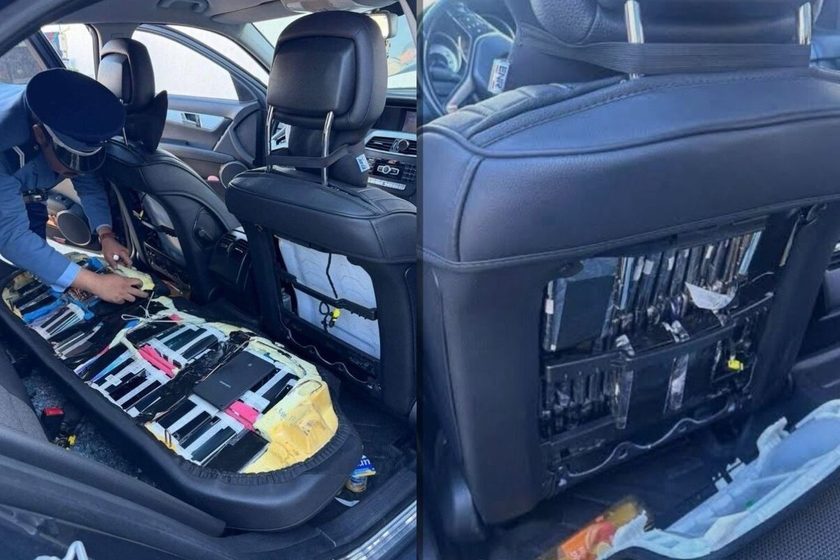Detenido un marroquí en Ceuta con 398 móviles robados escondidos en los asientos del coche que pretendía introducir en Marruecos