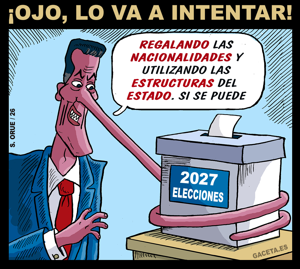 Abascal denuncia  que Sánchez planea «robar» las elecciones de 2027 «alterando» el censo electoral