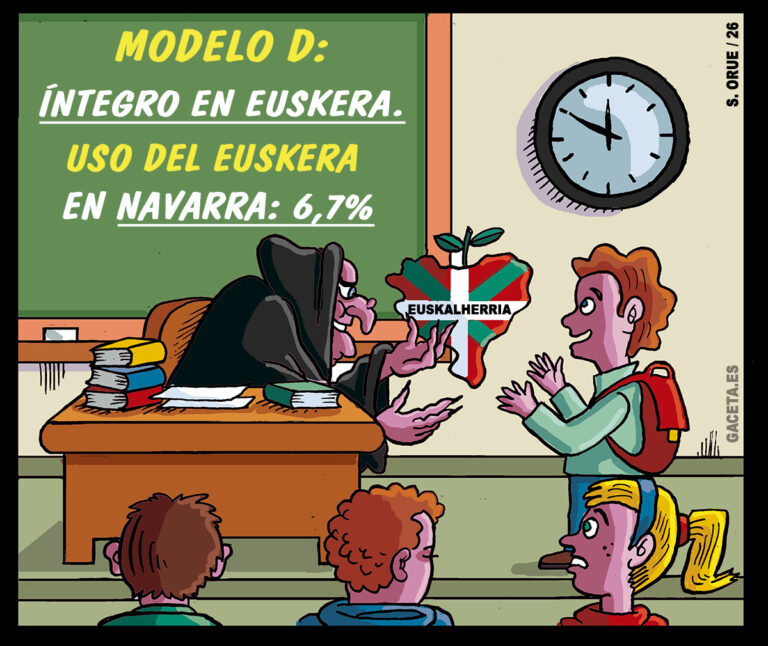 Chivite (PSOE) se gasta 800.000 euros en aulas prefabricadas para imponer el euskera en un pueblo de Navarra