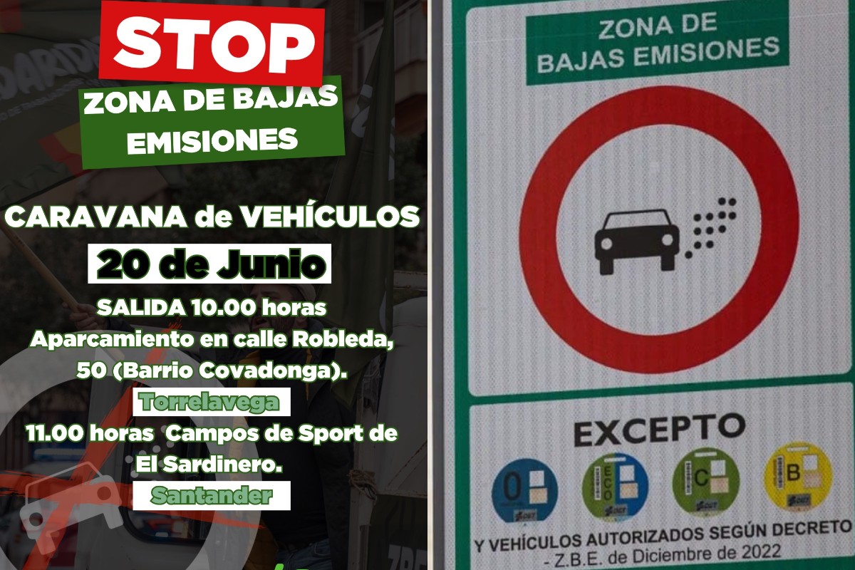 El sindicato Solidaridad y VOX apoyan la caravana este sábado en Santander contras las Zonas de Bajas Emisiones: «Es un ataque a las familias trabajadoras»