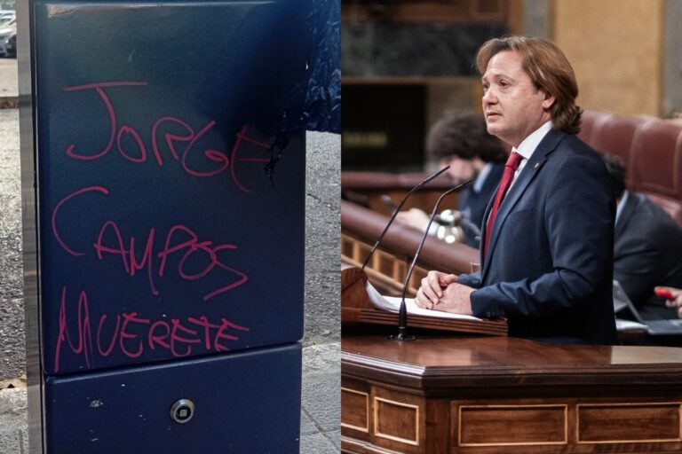 Amenazan al diputado de VOX por Baleares, Jorge Campos, con una pintada al lado de su casa: «Muérete»