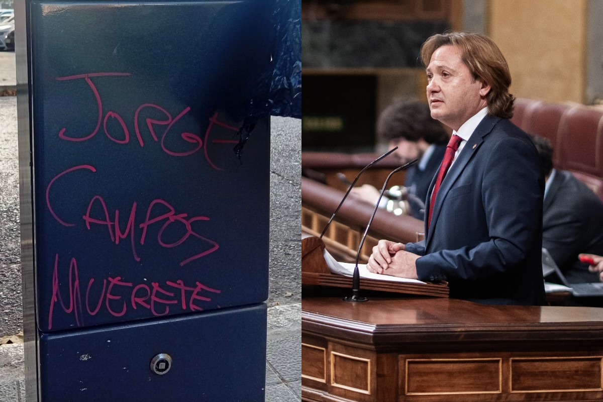Amenazan al diputado de VOX por Baleares, Jorge Campos, con una pintada al lado de su casa: «Muérete»
