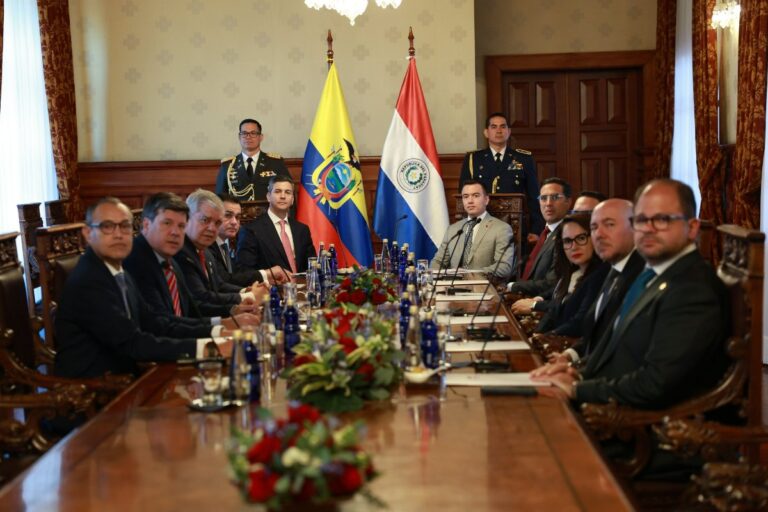 Los presidentes de Paraguay y Ecuador firman un acuerdo para luchar contra el narcotráfico: «Al crimen organizado lo vamos a combatir»