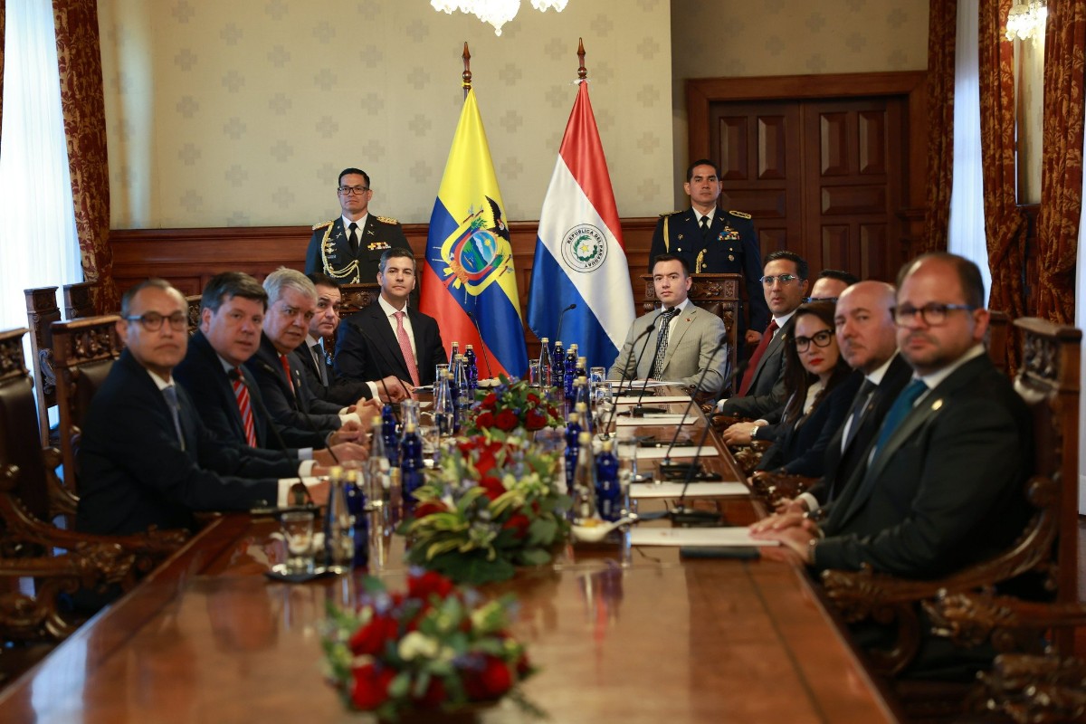 Los presidentes de Paraguay y Ecuador firman un acuerdo para luchar contra el narcotráfico: «Al crimen organizado lo vamos a combatir»