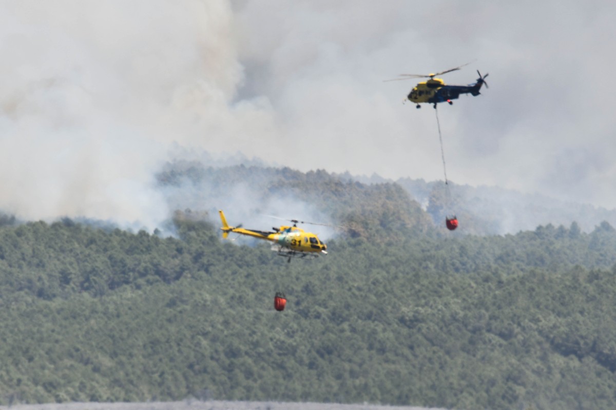 El incendio de La Mierla (Guadalajara) ha arrasado ya 13.000 hectáreas, mantiene el nivel 2 de emergencia y deja al menos 700 evacuados