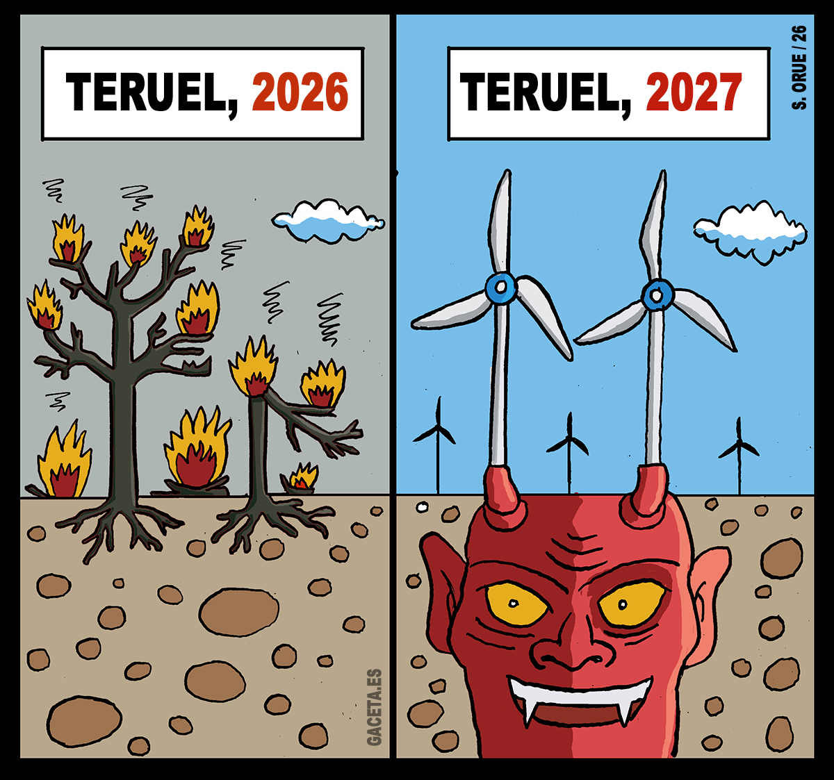 Se reactiva el proyecto de renovables en Teruel mientras los incendios calcinan miles de hectáreas