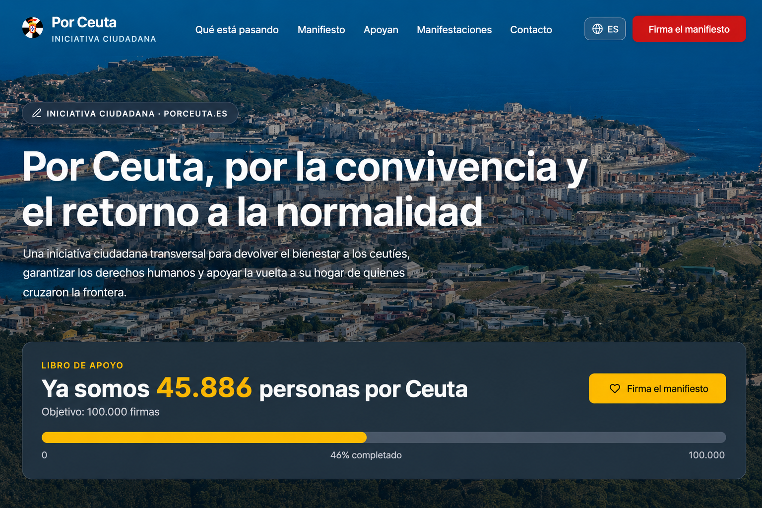 Una iniciativa para «recuperar Ceuta» de la invasión que organiza movilizaciones por toda España supera las 45.000 firmas