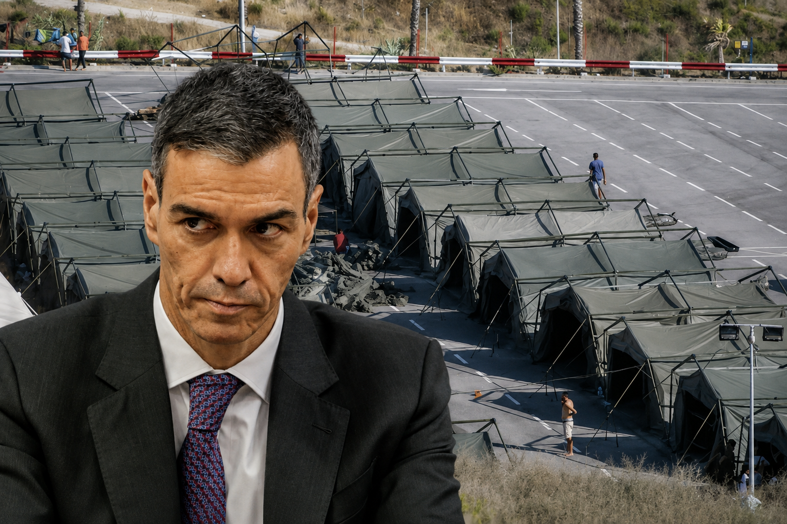 El Gobierno de Sánchez reubica a los inmigrantes ilegales en los dos puntos militares más importantes de Ceuta: «Es la primera fase del traspaso de poder»