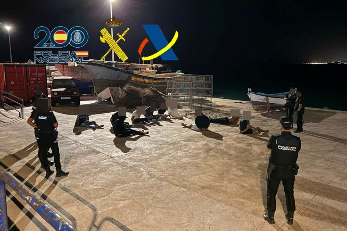 Intervenidos 400 kilos de hachís en Gran Canaria tras un desembarco nocturno que acabó con disparos y diez detenidos
