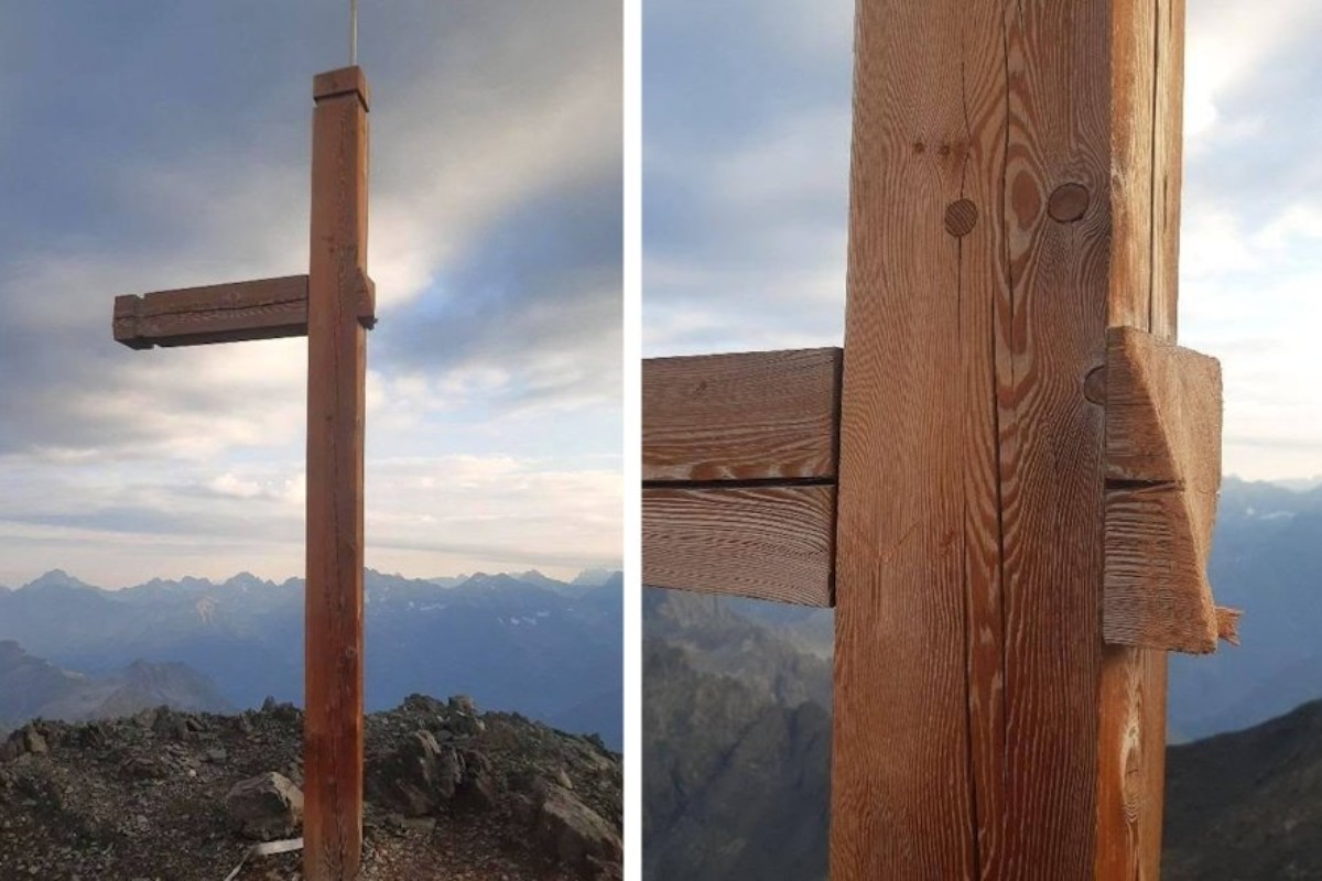 Vandalizan y cortan un brazo de la cruz del Pico Vieux Chaillol, en los Alpes franceses, en la festividad de la Asunción