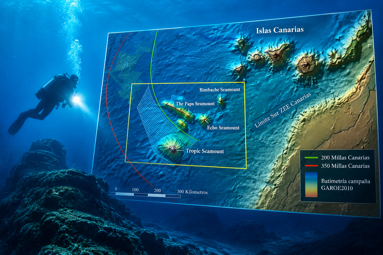 Marruecos ya apunta al Monte Tropic: volcán submarino con miles de toneladas de telurio y minerales raros que quiere arrebatar a Canarias