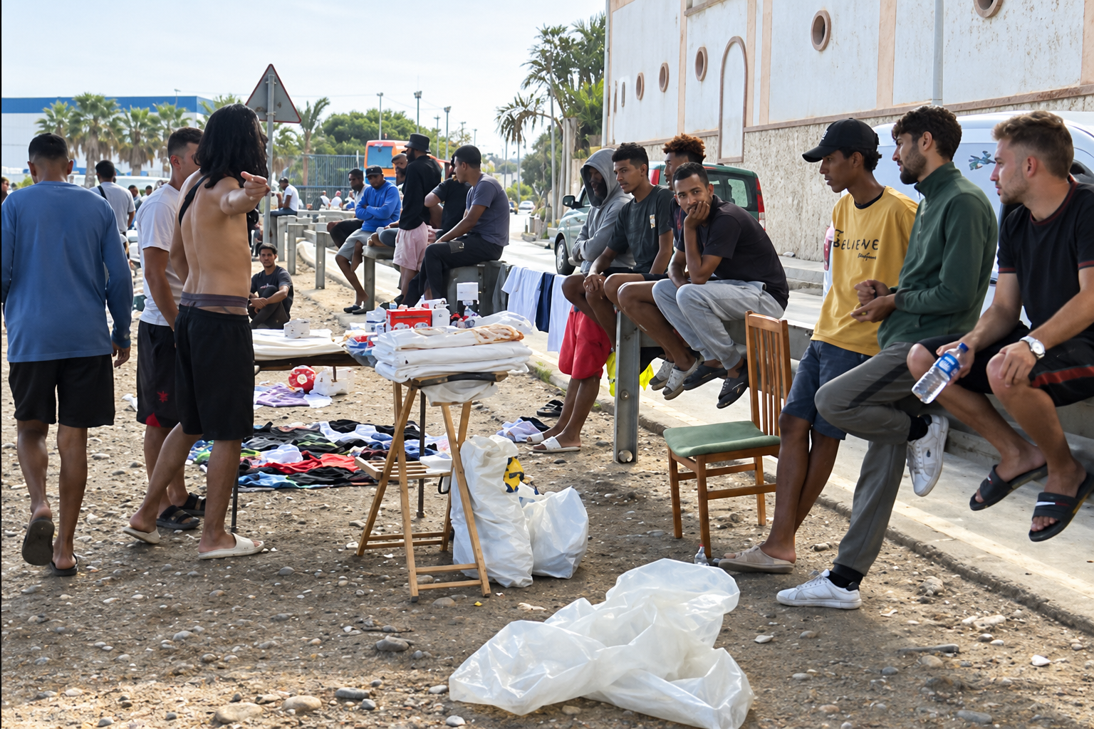Familias de los invasores entran a diario en Ceuta de forma ilegal con dinero, comida y móviles para que resistan