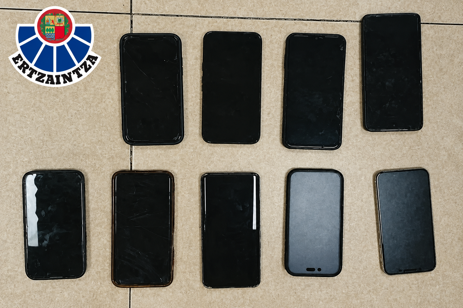 La Ertzaintza detiene a un magrebí con 28 antecedentes por robar nueve móviles en el polideportivo de Vitoria