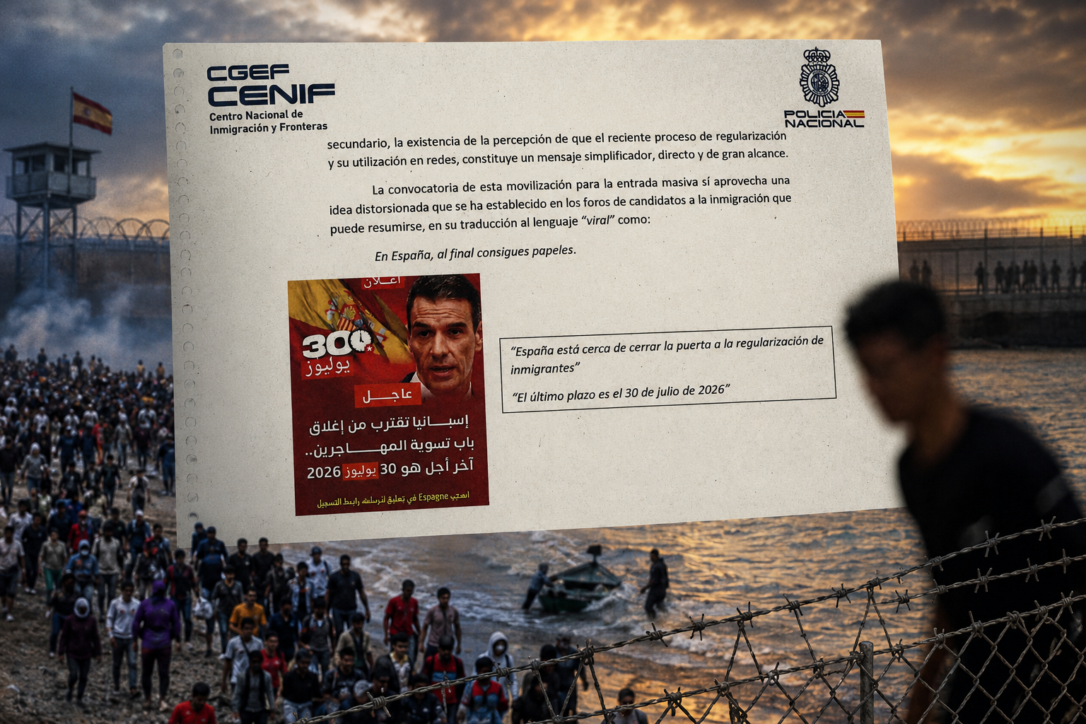 El informe policial desvela que la regularización masiva impuesta por Sánchez estuvo detrás de la invasión de Ceuta: «En España consigues papeles»