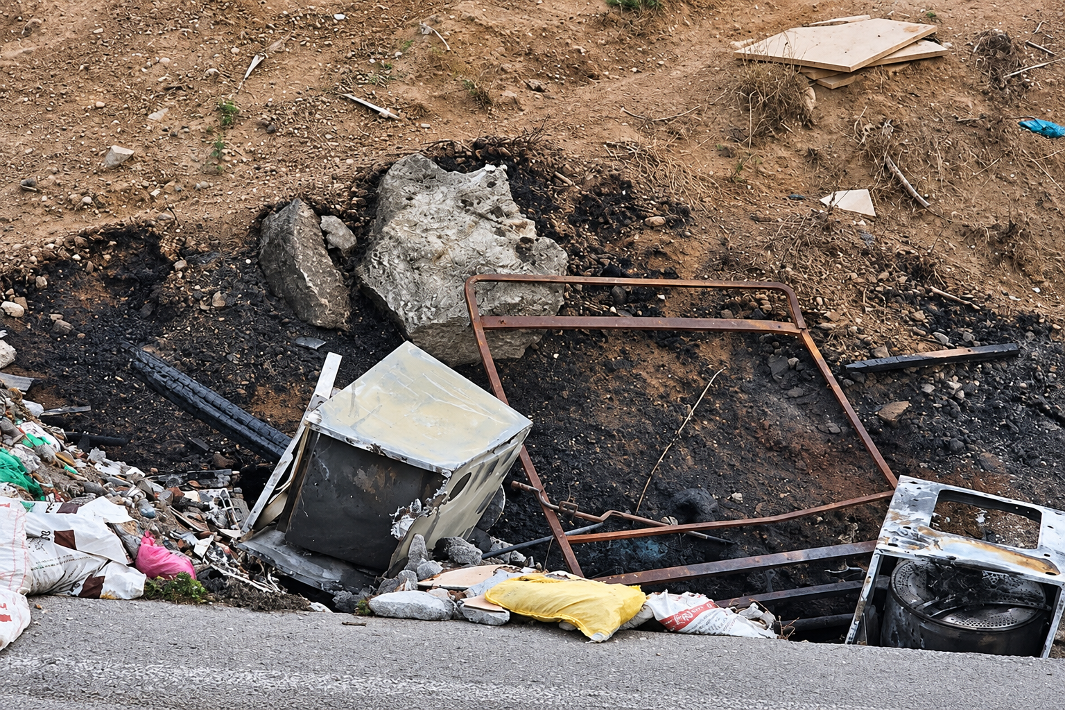 Invasores marroquíes inician un incendio y apedrean a los bomberos cuando llegan a apagarlo en Ceuta