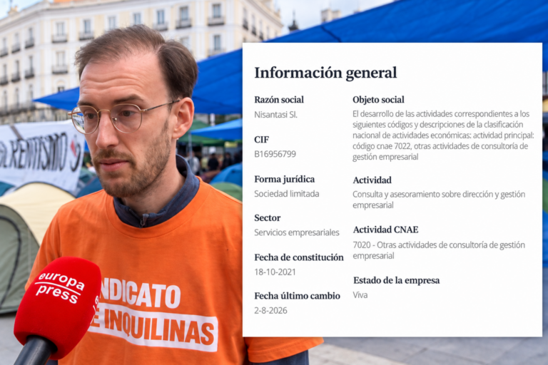 El portavoz del Sindicato de Inquilinas recibió ayudas para el alquiler mientras su hermano constituía una empresa dedicada a especular con la vivienda