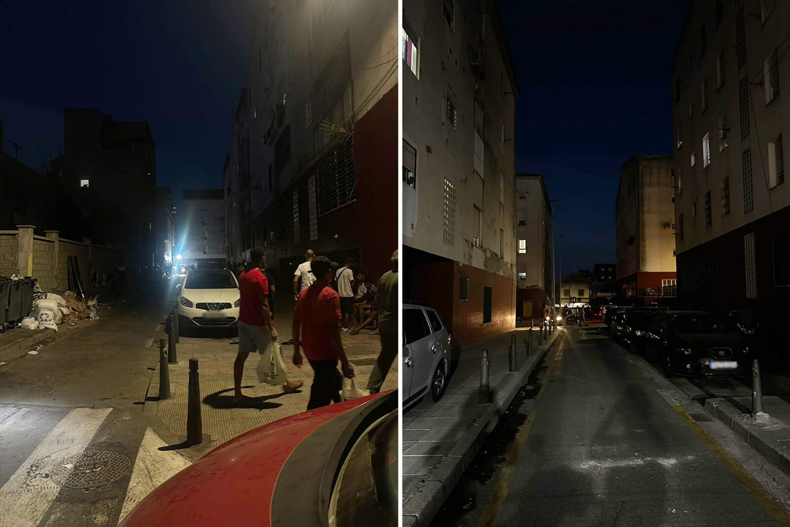 Uno de los barrios con más inmigrantes ilegales de Ceuta lleva varios días sin luz por averías constantes de alumbrado público: «Tenemos miedo»