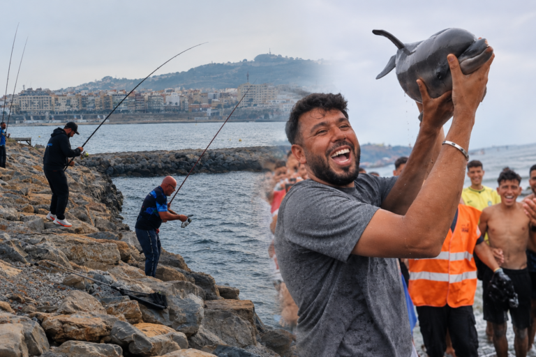 El Gobierno multa con más de 300 euros a un ceutí por pesca marítima de recreo mientras rechaza condenar a los invasores que asesinaron un delfín