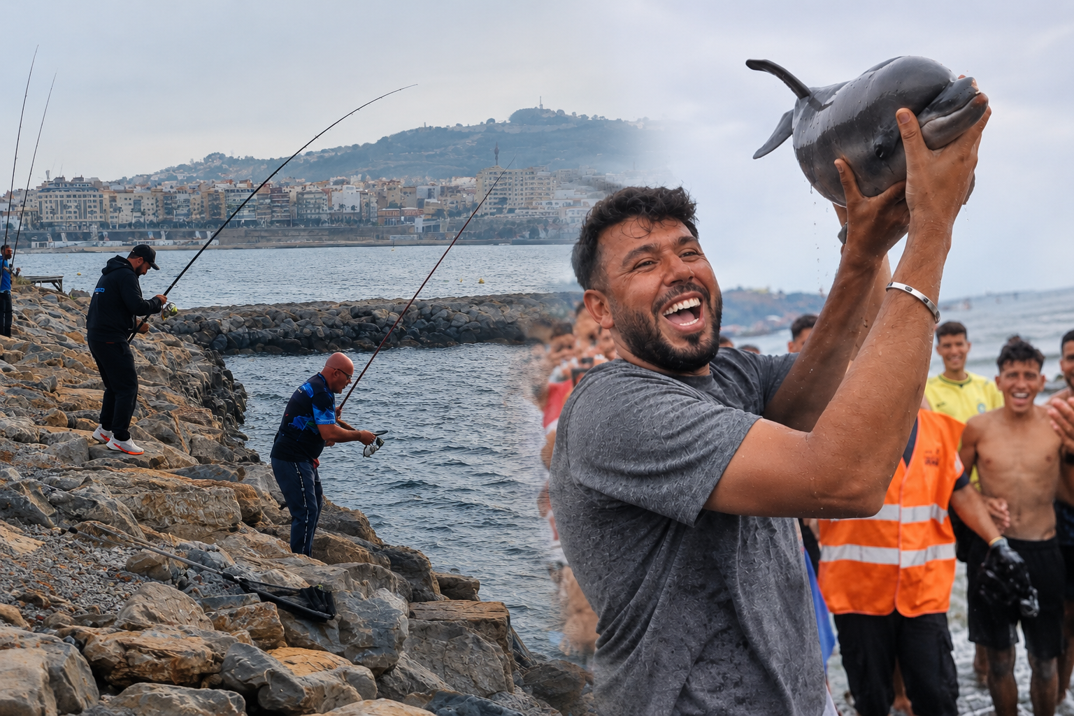 El Gobierno multa con más de 300 euros a un ceutí por pesca marítima de recreo mientras rechaza condenar a los invasores que asesinaron un delfín