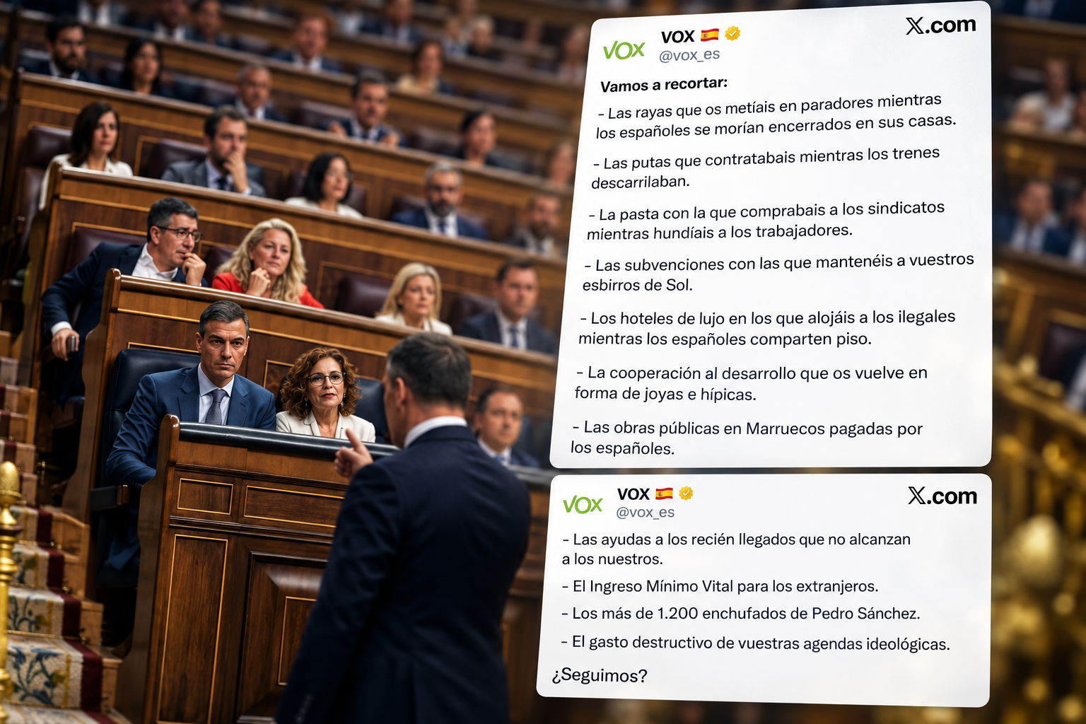 El ‘zasca’ viral de VOX al PSOE: «Vamos a recortar las rayas que os metíais en paradores mientras los españoles se morían encerrados en sus casas»