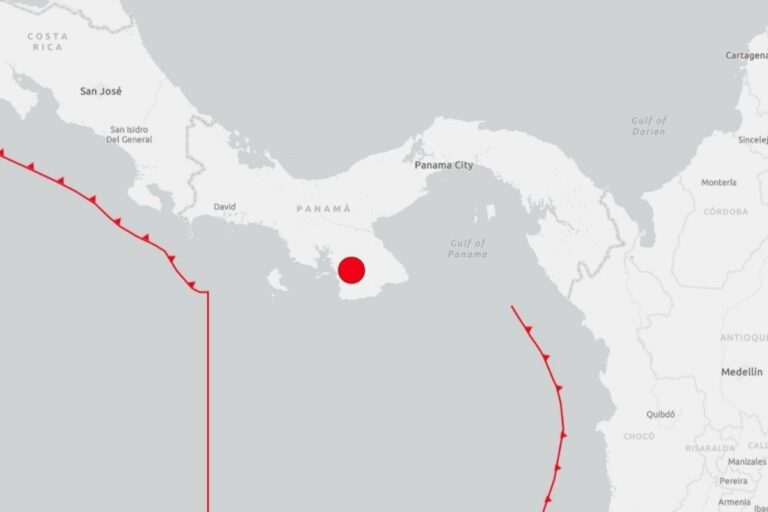 Registrado un terremoto de magnitud 7,6 con alerta de tsunami en el centro-sur de Panamá