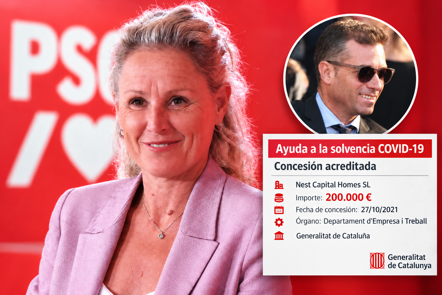 La sociedad de la pareja de Montse recibió 200.000 euros en subvenciones cuando ella ejercía como portavoz socialista en la Comisión de Presupuestos
