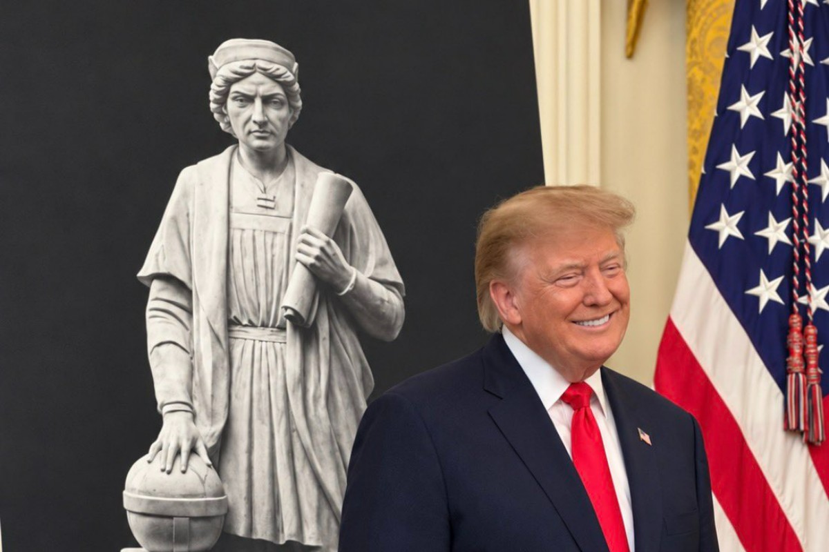 Donald Trump rinde homenaje a Cristóbal Colón en la Casa Blanca: «Lo resucitamos. Antes no se podía ni decir su nombre»