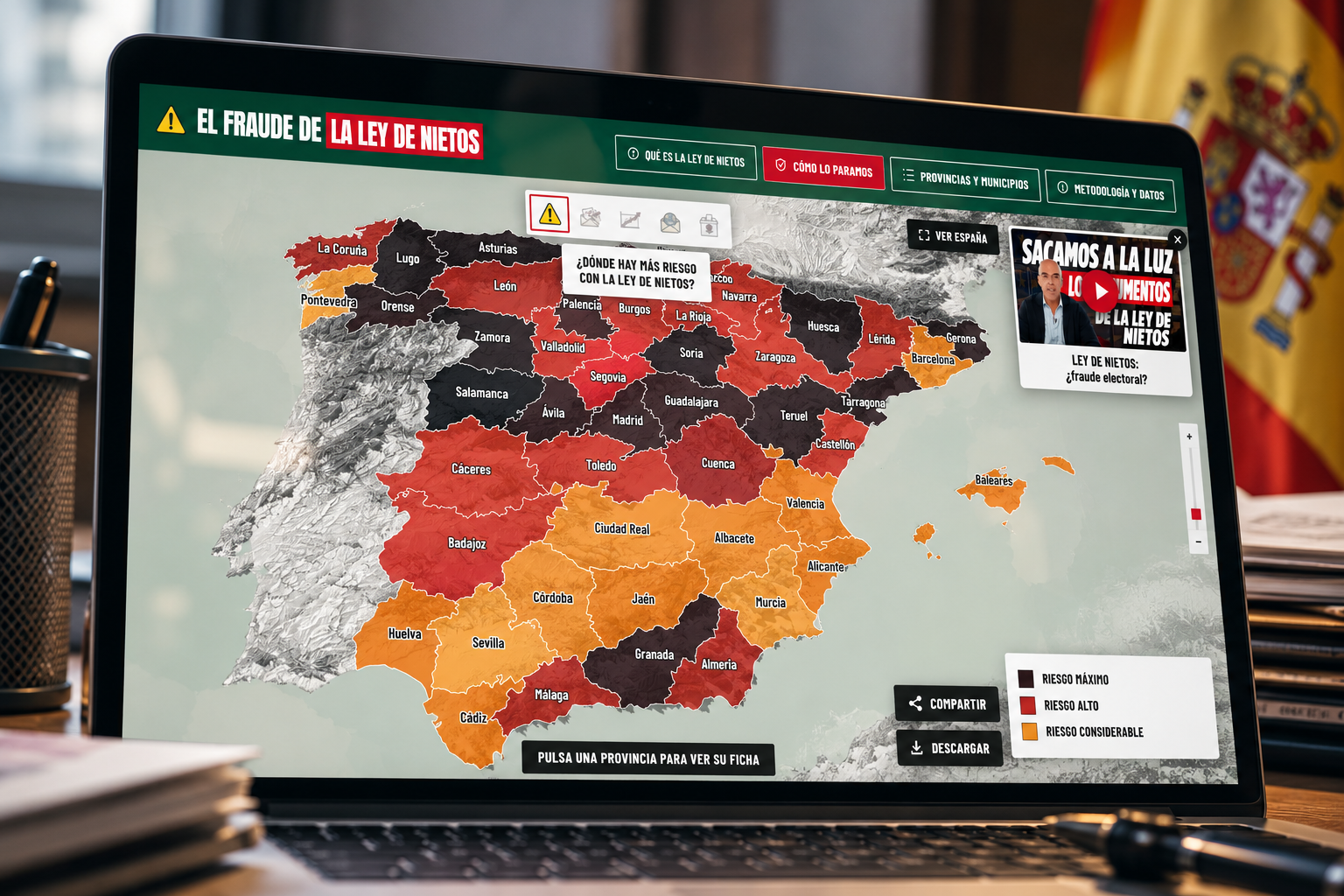 VOX lanza una web para monitorizar en qué provincias y municipios hay más riesgo de «pucherazo» a través de la ley de nietos