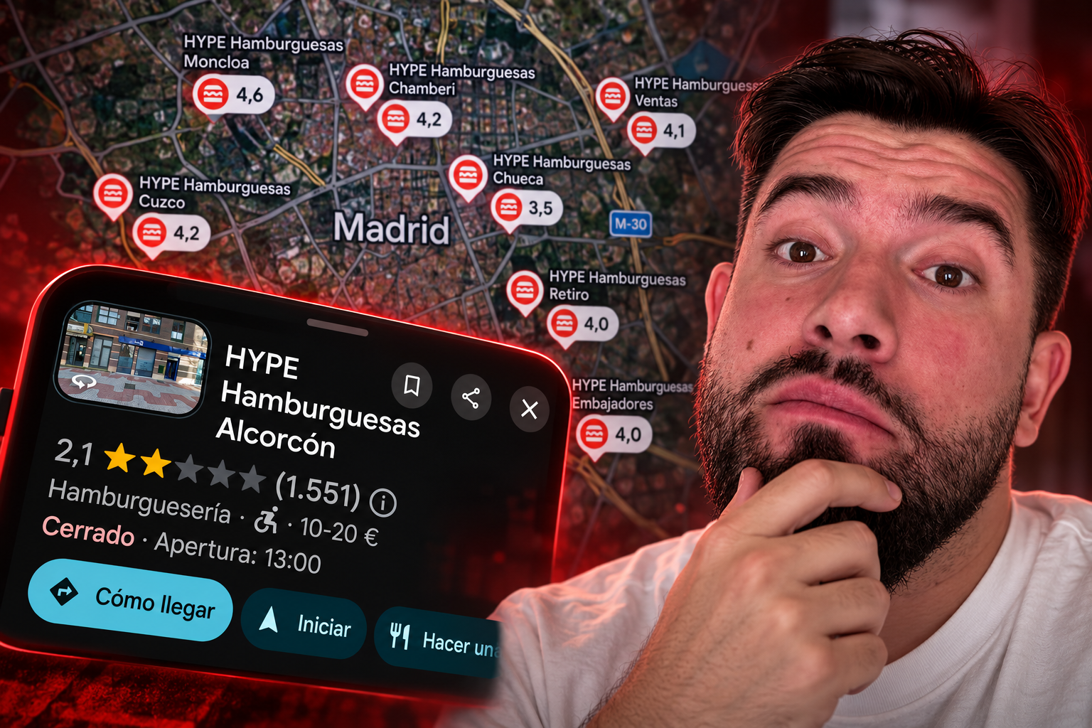 Cae en valoraciones la hamburguesería Hype después de que uno de sus cofundadores se riese del accidente en Urda e hiciese bromas sobre ETA