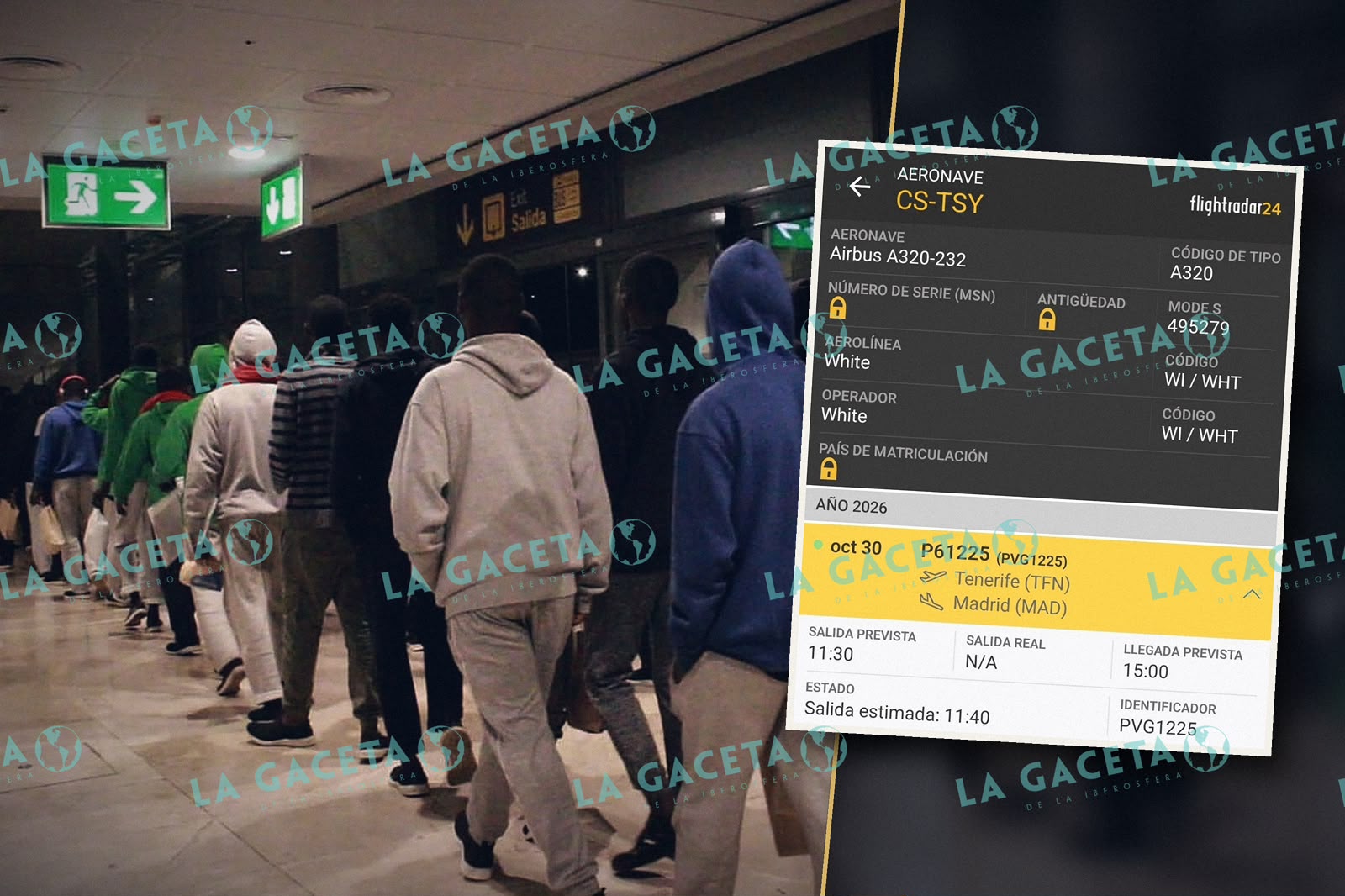 El Gobierno fleta en pleno luto por Urda un avión para trasladar a casi 200 inmigrantes ilegales de Canarias a la Península