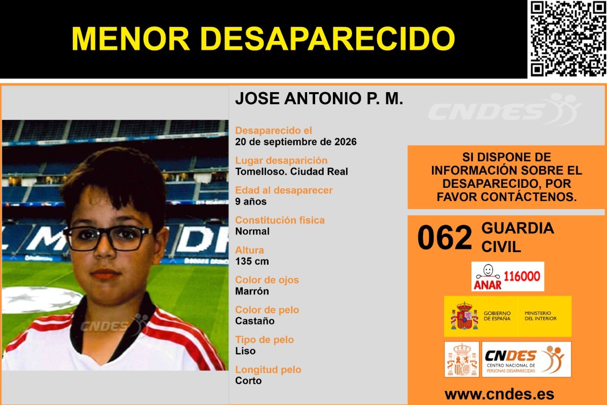 Buscan a un niño de nueve años y a su hermana de cinco que desaparecieron en Tomelloso (Ciudad Real) el 20 de septiembre