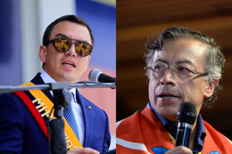 El presidente de Ecuador, Daniel Noboa, retrata al izquierdista Gustavo Petro: «Pertenece a una estructura de narcotráfico y lavado»