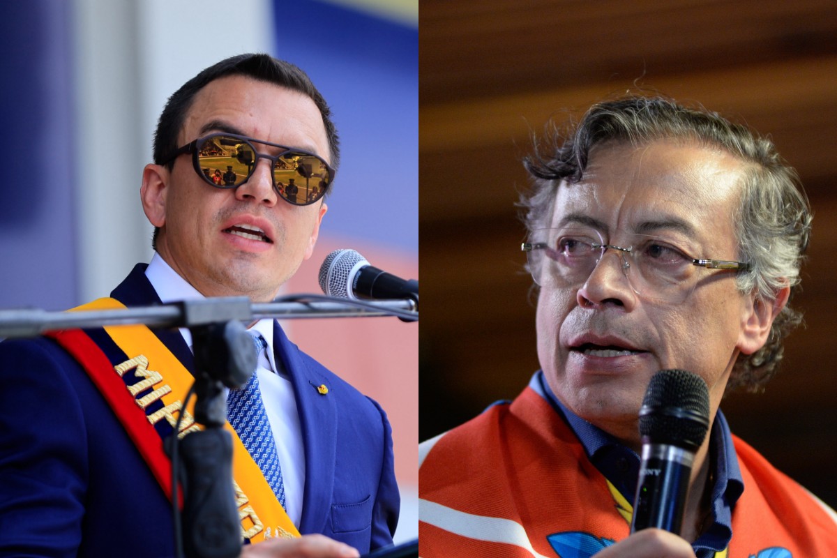 El presidente de Ecuador, Daniel Noboa, retrata al izquierdista Gustavo Petro: «Pertenece a una estructura de narcotráfico y lavado»