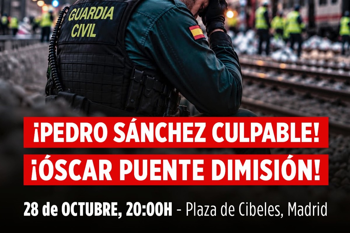 Convocan una protesta esta tarde en Cibeles tras la tragedia ferroviaria en Urda: «La corrupción mata. Todos a la calle a exigir responsabilidades»